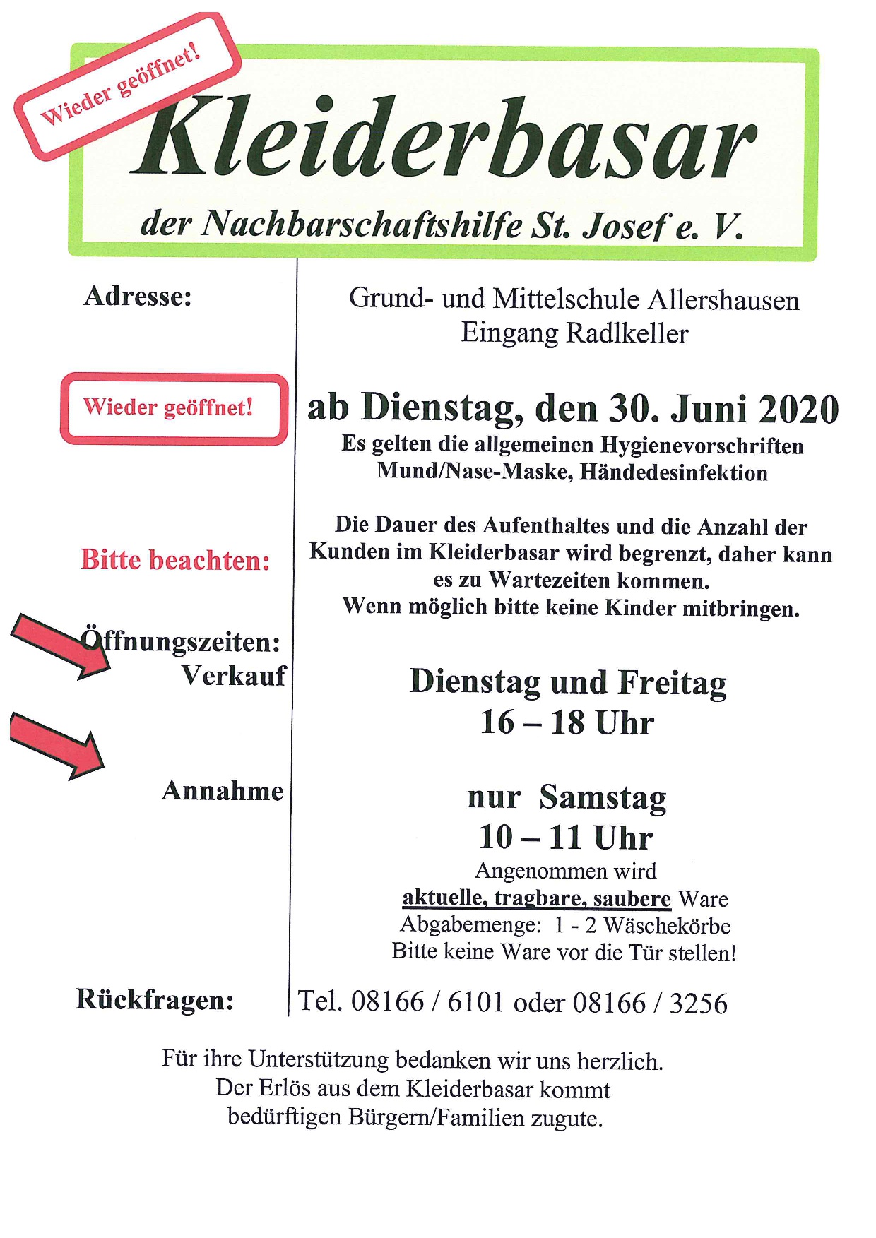 Kleiderbasar Nachbarschaftshilfe